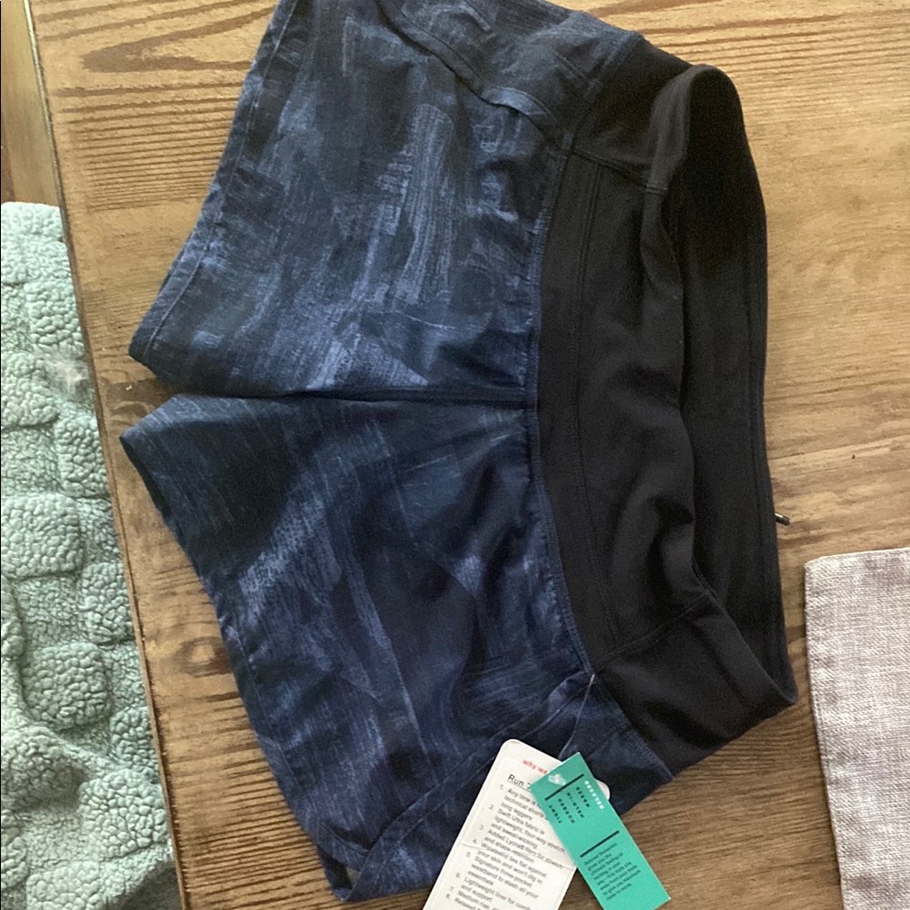Lululemon Athletica Blue and Black Athletic Shorts
